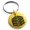 Gold, variant on Stainless Steel Letter E Initial 3D Cube Box Monogram Engraved Small Medallion Circle Charm Keychain Keyring