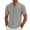 Gray, variant on Men Mandarin Collar Short Sleeve Linen Shirt Full Button Placket with Chest Pocket Lightweight for Casual and Vacation