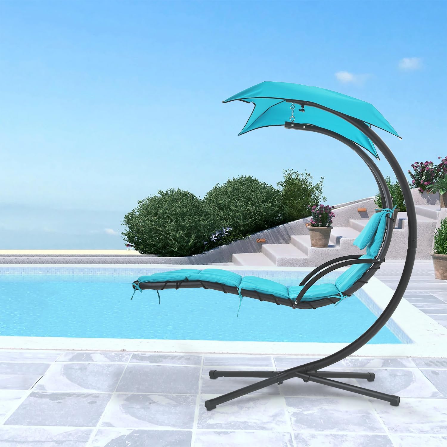FDW Outdoor Backyard Patio Chair, Hanging Chaise Lounger