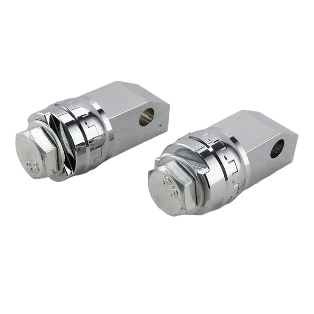 2x adaptadores de montaje de tablas de cromadas para motocicleta para Shadow VT400/750 VT750DC Deluxe VT750C Macarena Adaptadores para tarimas