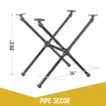 thumbnail image 3 of Industrial Criss Cross End Table Leg Set Dark Grey/Black Steel Metal Pipes by Pipe Decor, 3 of 10