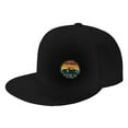 thumbnail image 1 of DouZhe Flat Brim Cap Snapback Hat, Retro Rainbow Car Prints Adjustable Black Adult Baseball Cap, 1 of 6