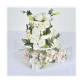 thumbnail image 4 of Acrylic Cake Display Board Square Cake Tray DIY Cake Refillable Board Base for Display Wedding Party Birthday 20X20X10cm, 4 of 7