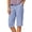 #04 Dark Blue 【Stock Up & Rotate: Mix & Match Your Go-To Colors】, variant on Women’s Soft Fabric Striped Casual Capri Pants, Elastic Mid Waist with Body Shaping Fit, Decorative Button Detail, Adjustable Side Ties, Versatile for Office, Travel, Beach