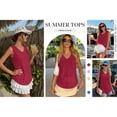 thumbnail image 6 of MOYIKO Tank Tops for Women Eyelet V Neck Trendy Sleeveless Tops Dressy Casual Flowy Summer Shirts Loose Fit, 6 of 7