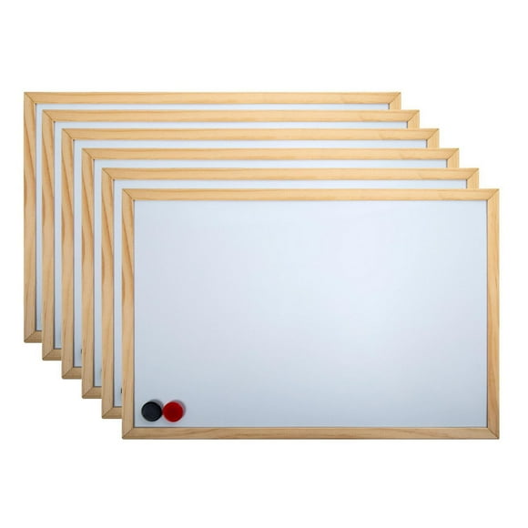 Office Works Wooden Magnetic Dry-Erase Whiteboard Set
