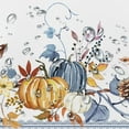 thumbnail image 4 of Oval Fall Tablecloth,Thanksgiving Autumn Harvest Blue Pumpkin Sunflower Maple Leaf Table cloth,Polyester Waterproof Wrinkle Resistant Durable Tablecloth for Fall,Thanksgiving,Home Decor 60x120in, 4 of 6