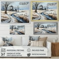 thumbnail image 4 of Designart "Countryside Winters Touch Collage II" Landscapes Floater Framed Wall Art Living Room, 4 of 7