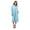 Blue, variant on Women's Zip Up Front Long Fleece Robe House Dress