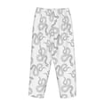 thumbnail image 5 of Goofa Hand Drawn Snake Printed Soft Pajama Pants for Women, Wide Leg Comfy Casual Lounge Yoga Pants-Large, 5 of 9
