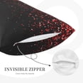 thumbnail image 5 of Daiia Red Glitter1 Bedding Waterproof Pillow Protector Zippered Queen – Bed Bug Proof Pillow Encasement-20"x30", 5 of 9
