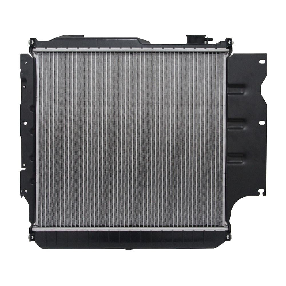 OEM Grade Radiator Compatible with 2005-2006 Jeep Wrangler TJ 2.4L L4 4.0L I6 Downflow 32mm Aluminum Core Plastic Tank Concentric Oil Cooler Direct Fit New Replaces 55037653AC