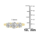 thumbnail image 4 of SZUL Women's 3 Carat TW Three Stone Lab Grown Diamond Ring in 14K Yellow Gold, 4 of 5