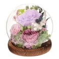 thumbnail image 3 of Rosa de clavel real conservada, regalo para el Día de la Madre, adorno, clavel iluminado en cúpula de cristal, regalos de clavel para mamá y abuela Violeta, 3 of 9