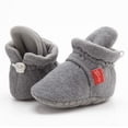 thumbnail image 2 of Newborn Baby Cotton Booties Stay On Slipper Winter Warm Soft Shoes Non-Skid Infant Ankle Boots Crib Shoes, 2 of 6