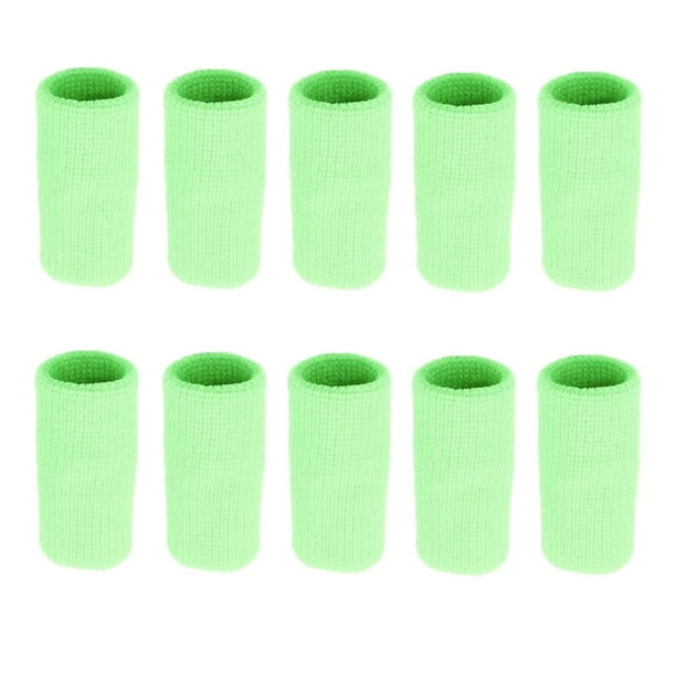 Xiao Hua 20 fundas para dedos, férula para pulgar, soporte para dedos, alivio del dolor de artritis, dedo en gatillo, ayuda de compresión para deportes (verde claro)
