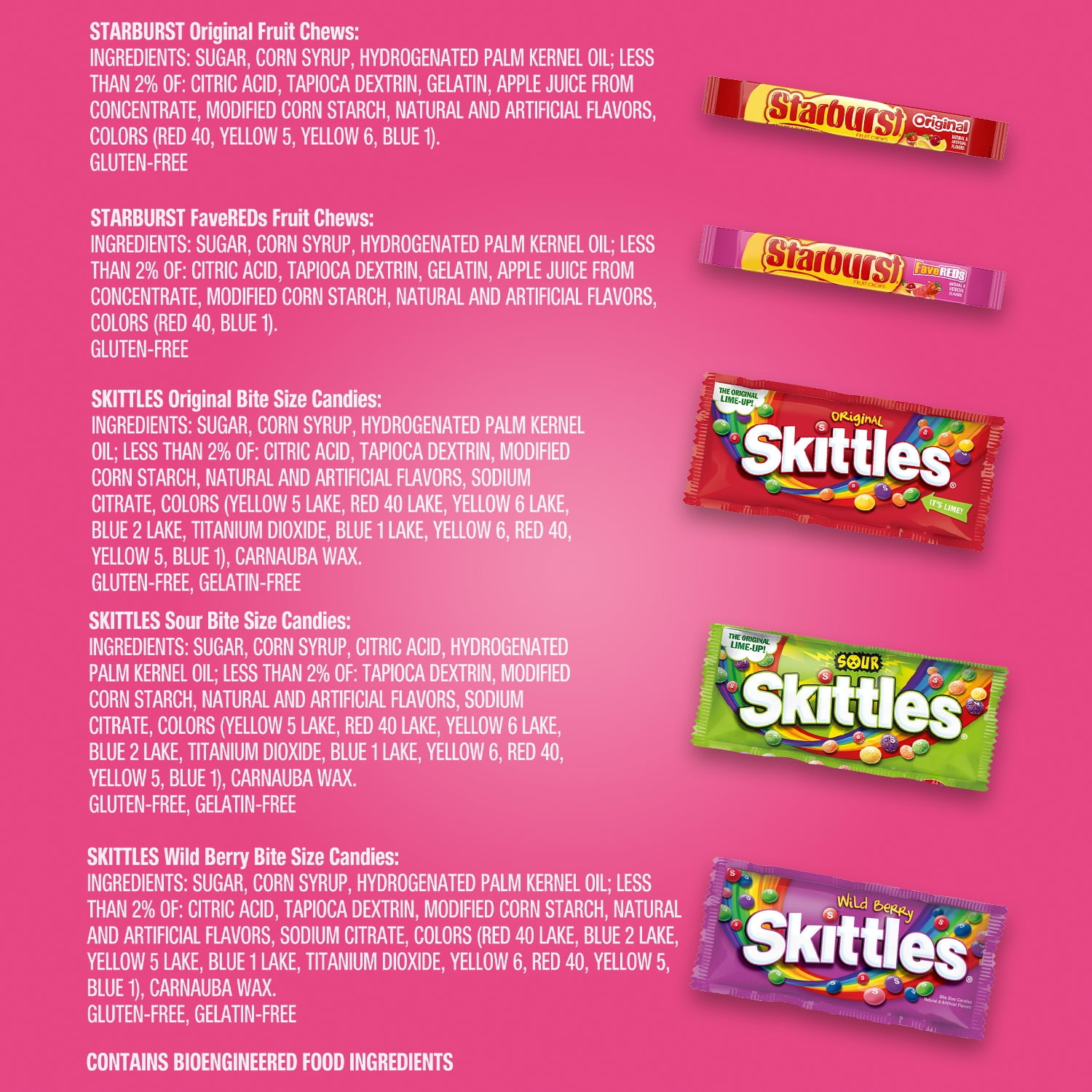 Mars Mixed Skittles & Starburst Variety Pack Chewy Candy Assortment -18 Bars Box