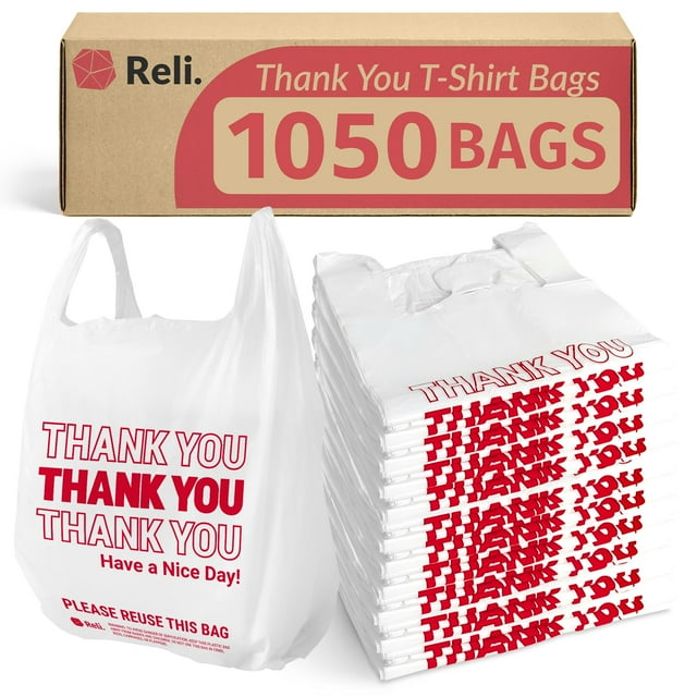 Bolsas Plásticas Reli. Gracias 1050 Unidades 29x16x52 cm