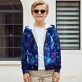thumbnail image 3 of Chririnla Funny Wolf Florals Boys Youth Sports Jacket Hoodie Zip Up Long Sleeve with Pockets Lightweight Athletic Wear Size 10-12, 3 of 7