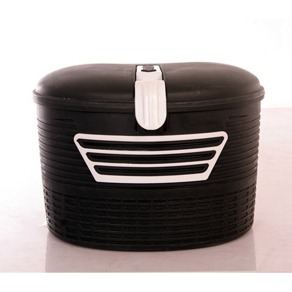 Tineasur Front Handlebar Bike Basket - Plastic Cycling Storage Basket, 1 Set for Convenient Carrying and Easy Installation