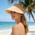 thumbnail image 2 of Womens Sun Hats Foldable Large Brimmed Grass Beach Hat, 2 of 6