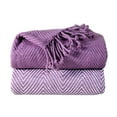 thumbnail image 1 of Affinitylinens HBTH100PCT Doux. 100 pour Cent Coton Main Torsadée Lancer 50 x 60 & 44; Lilas - Lot de 2, 1 of 1