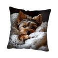 thumbnail image 1 of Dog Pattern Pillow Cover, Decorative Cushion Case, Soft Square Pillowcase with Hidden Zipper, for Sofa Bed Home Decor, 1 of 7