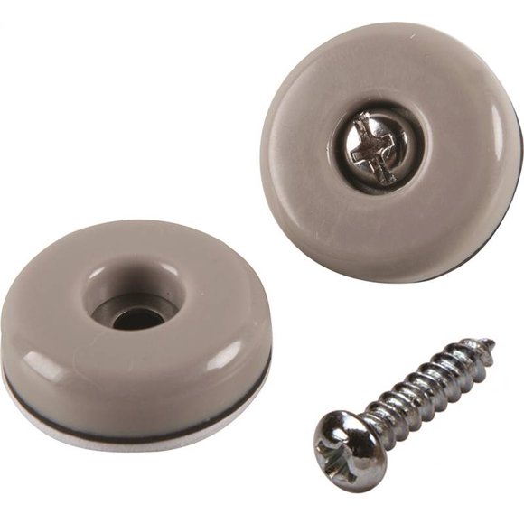 Shepherd 9454 Furniture Slide Glide, 2-1/2 in Dia 3/8 in H, Round, 75 lb, Beige