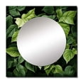 thumbnail image 2 of Designart "Canopy Of Ivory Ivy Green Leaves" Leaves Square Mirror For Wall Decor - Large Green Square Printed Wall Mirror Art - Square Traditional Mirror - Wall Mounted Square Large Mirror, 2 of 5