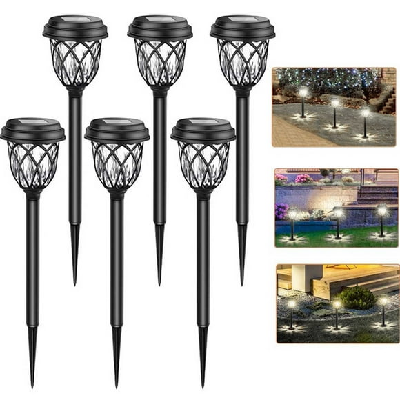 EGNMCR Solar Outdoor Lights, Waterproof Landscape Spotlights, Garden Lights, Wireless Solar Powered Outdoor Lights/Lighting for Yard, Walkway, Driveway, Porch, Patio （6pcs）