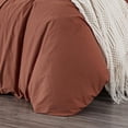 thumbnail image 5 of Chezmoi Collection Solid Terracotta 100% Cotton Duvet Cover Set King Size, 3-Piece Luxury Soft Breathable Smooth Cooling 250TC Cotton Twill Comforter Cover with Button Closure, 5 of 9