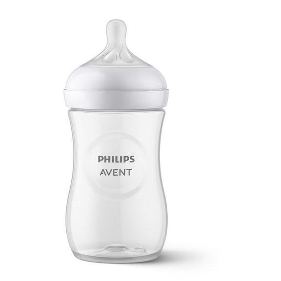 Philips Avent Glass Natural Baby Bottle With Natural Response Nipple, 8oz Bottle, SCY913/01