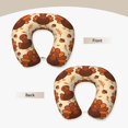 thumbnail image 3 of Memory Foam Travel Neck Pillow For Airplane Car Home Portable Soft Plush Removable Washable Cover Neck Support Pillows Colorful Turkey Pattern, 3 of 8