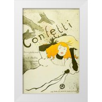 Toulouse-Lautrec, Henri de 11x14 White Modern Wood Framed Museum Art Print Titled - Confetti, 1927