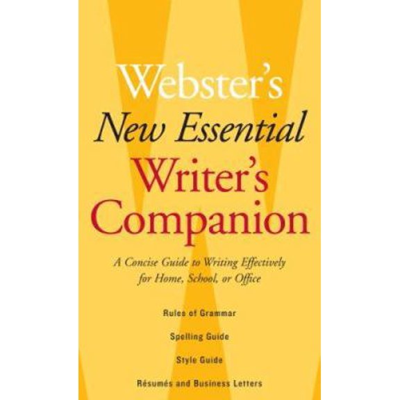 Pre-Owned Webster's New Essential Writer's Companion: A Concise Guide to Writing Effectively for Home, School, or Office (Unknown) 0618837051 9780618837052