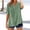 Green, variant on Lumosvexa Womens Plain T-Shirt for Women Linen Short Shirt Tops V-neck Cotton T Shirt Blue Size S