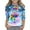 #028-Multicolor, variant on YUNAFFT Girls Christmas Print Casual 3/4 Sleeve Round-Neck Blouses & Shirts Cotton-Like Comfort Fit Elastic 4-14Y