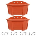 thumbnail image 1 of 2 Sets Hanging Flower Pot Wall Hanging Flower Bucket Flowerpot with Hooks, 1 of 10