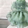 thumbnail image 4 of Flower Princess Skirt Pet Dog Clothes Dress Handmade Clothing Dogs Super Small Cute Chihuahua Print Green Summer Girl Mascotas ShopWise Round, 4 of 7