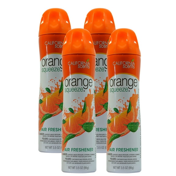 California Scents Orange Squeeze 3.5 Oz Air Freshener Spray (4)