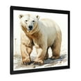thumbnail image 2 of Designart "Winter Polar Bear III" Animals Framed Wall Art Decor - Modern White Bear Entryway Framed Wall Art, 2 of 6