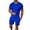 Blue, variant on Mens Shorts Set 2 Piece T Shirt and Shorts Mens Summer Shorts Beach Wear Men Vacation Outfits