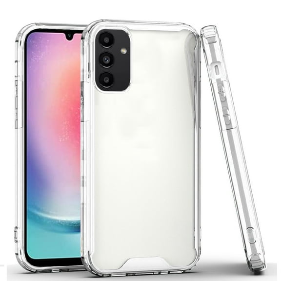 For Samsung Galaxy S23 FE /Fan Edition Clear Colored Shockproof Transparent Hard PC   Rubber TPU Hybrid Bumper Slim Cover ,Xpm Phone Case [ Clear ]