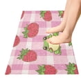 thumbnail image 5 of WOBOGO Strawberry Frog Pattern Carpet 39x20in Kitchen Bathroom Plush Absorbent Non-Slip Floor Mat, 5 of 8