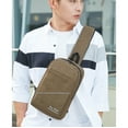 thumbnail image 3 of Men's Sling Bag Splash-proof USB Port Reflective Strip Chest Bag Sling Backpack, 3 of 5