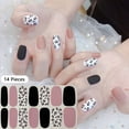 thumbnail image 4 of Nuevo 14 tiras de pegatinas de Gel para uñas de otoño, parche de cobertura completa para uñas, pegatinas para uñas con estampado de leopardo, tiras de esmalte de uñas DIY, fabricación de manicura, 4 of 7