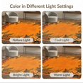thumbnail image 7 of ODIKA 4'x6' Burnt Orange Cheetah Spotted Border Washable Area Rug Tropical Vine Frame Petal Trail Wild Spot Symmetry Accent for Bedroom, Reading Nook, Pet Friendly & Non-Shedding, 7 of 7
