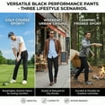 thumbnail image 5 of Men's 4-Way Stretch Dress Pants - Mid-Rise Straight Cut with Elastic Waist (Business Casual), 5 of 10