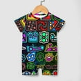 thumbnail image 4 of Geometry Dash Baby Romper Jumpsuit Summer Short Sleeve One-Piece Outfit Clothing Set Newborn Infant Toddler Bodysuits, 4 of 8