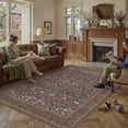 thumbnail image 4 of BERTHMEER 6'x9' Area Rugs for Living Room Dining Room Bedroom Farmhouse Office Oriental Vintage Traditional Machine Washable Non Slip Indoor Blue Brown Carpets, 4 of 9